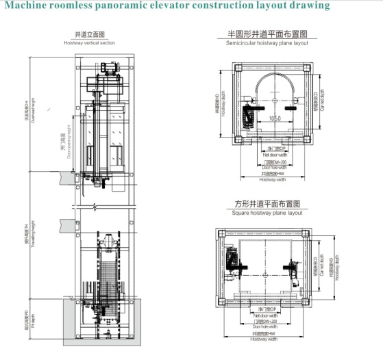 Glass Elevator for Commercial