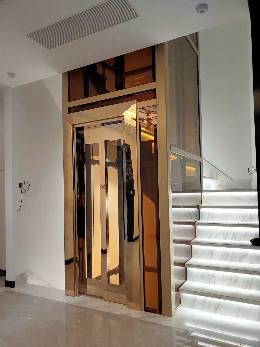 Commercial elevators are equipped with advanced safety features, including emergency brakes and alarms.